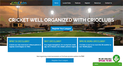 Desktop Screenshot of cricclubs.com
