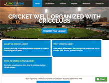 Tablet Screenshot of cricclubs.com